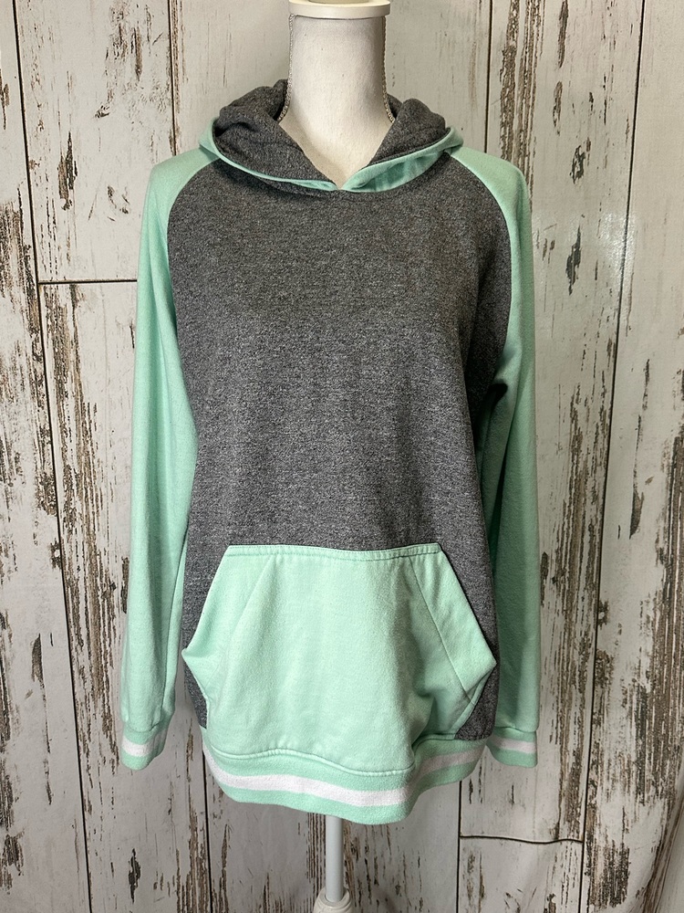 Huntington BC Mint And Gray Hoodie